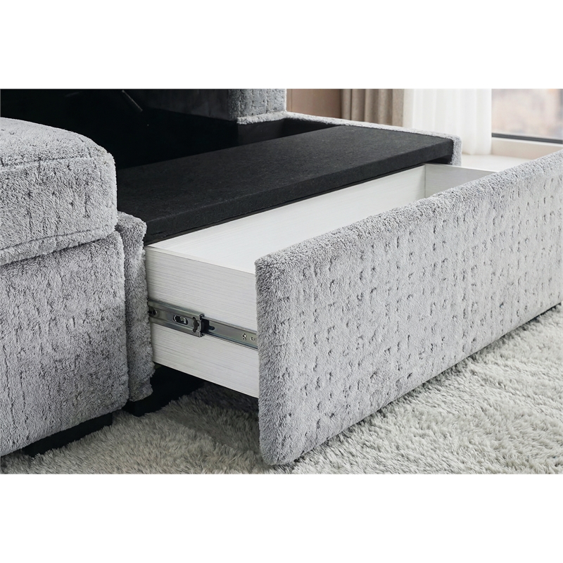 Global Furniure U0214 Sofa Bed in Gray