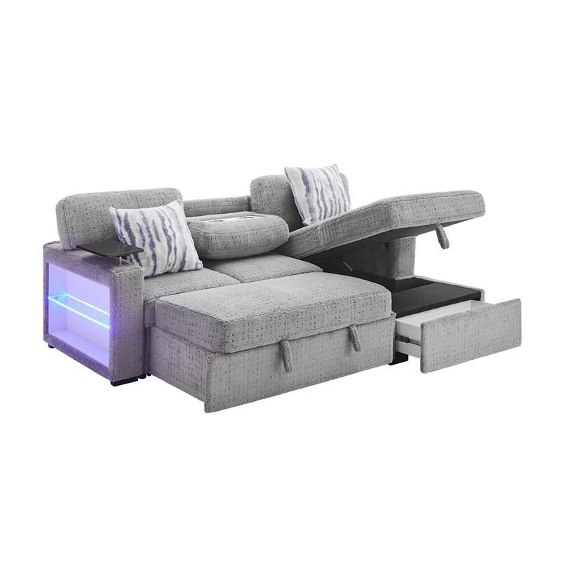 Global Furniure U0214 Sofa Bed in Gray