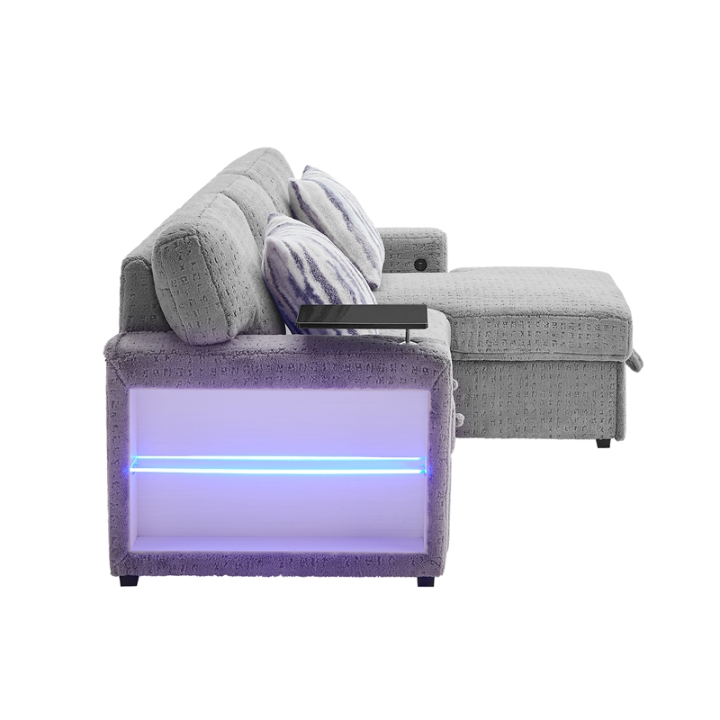 Global Furniure U0214 Sofa Bed in Gray