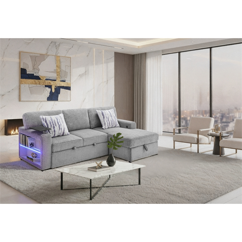 Global Furniure U0214 Sofa Bed in Gray