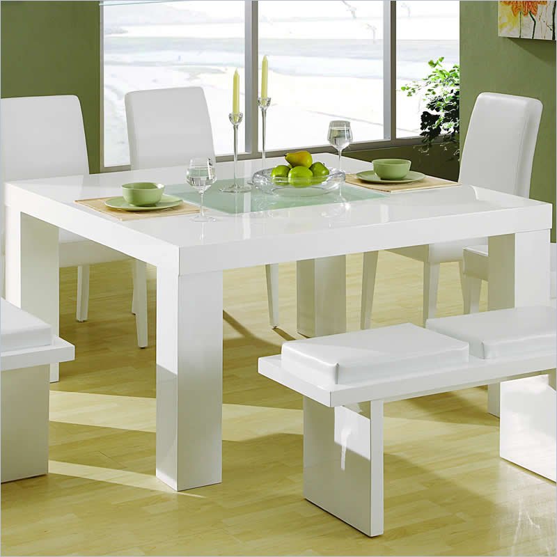 Lony Square Dining Table in White - DG020DT-WH