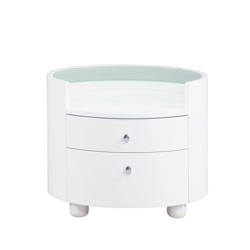 Global Furniture USA Emily Night Stand in White - EMILY 