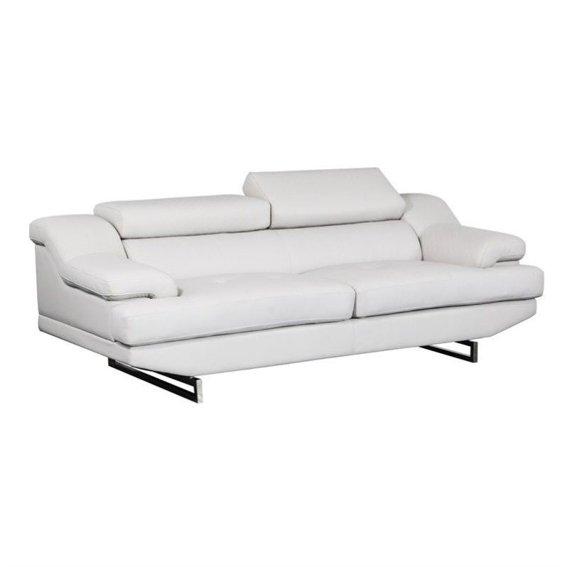 Global Furniture Usa Natalie Leather Sofa In Gray U8141 Lt Grey S Global Furniture Usa Natalie Leather Sofa In Gray