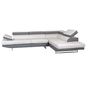 Global Furniture USA Natalie Leather Sectional i..
