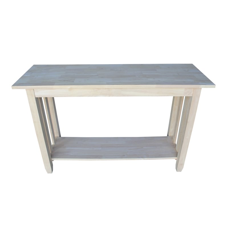 International Concepts Mission Unfinished Sofa Table