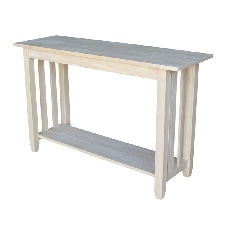 International Concepts Mission, International Concepts Shaker Console Table Unfinished