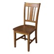 International Concepts San Remo Solid Wood Dining Chair in Pecan (Set of 2)