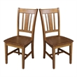 International Concepts San Remo Solid Wood Dining Chair in Pecan (Set of 2)
