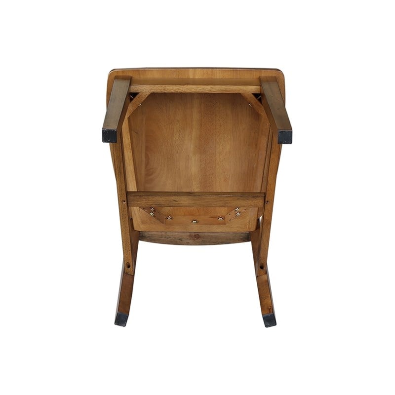 International Concepts San Remo Solid Wood Dining Chair in Pecan (Set of 2)