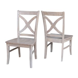 international concepts cosmo dining chair in gray taupe (set of 2)