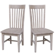 International Concepts Cosmo Solid Wood Dining Chair in Gray Taupe (Set of 2)