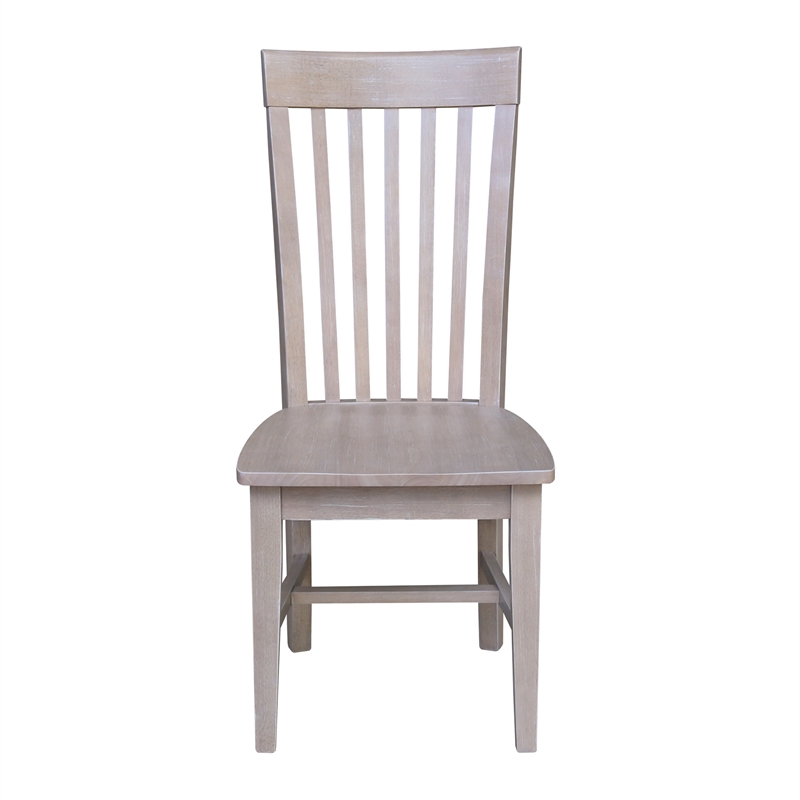 International Concepts Cosmo Solid Wood Dining Chair in Gray Taupe (Set of 2)