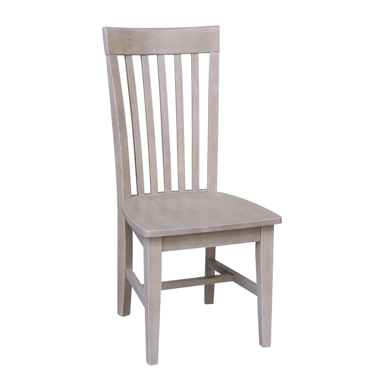 International Concepts Cosmo Solid Wood Dining Chair in Gray Taupe (Set of 2)