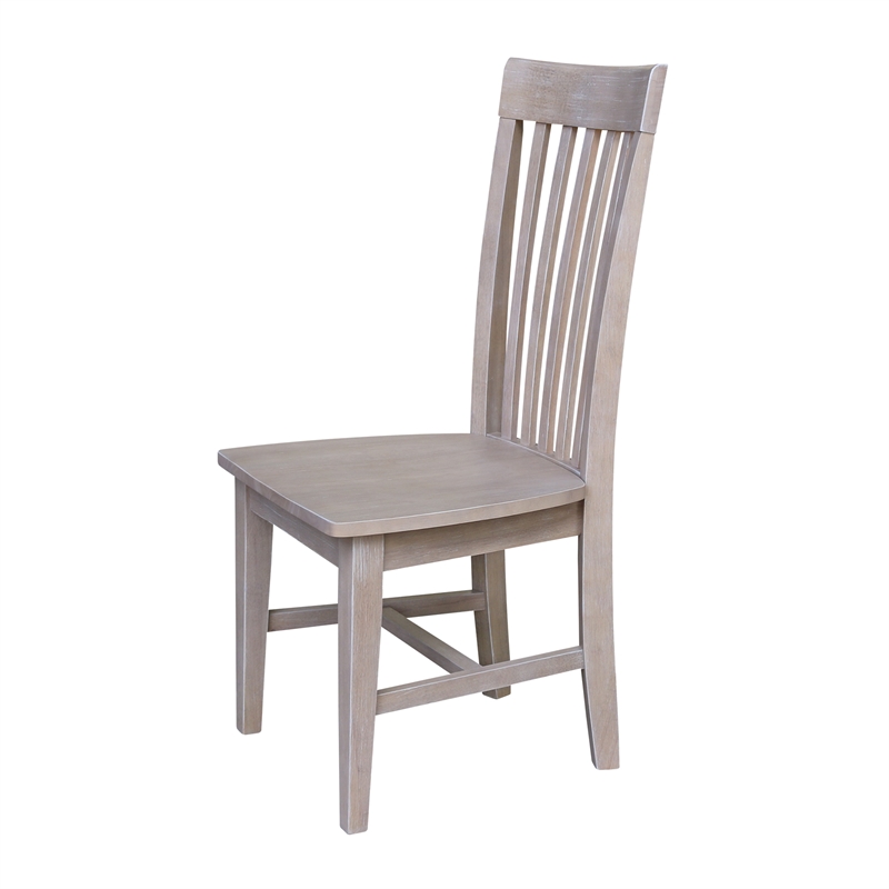 International Concepts Cosmo Solid Wood Dining Chair in Gray Taupe (Set of 2)