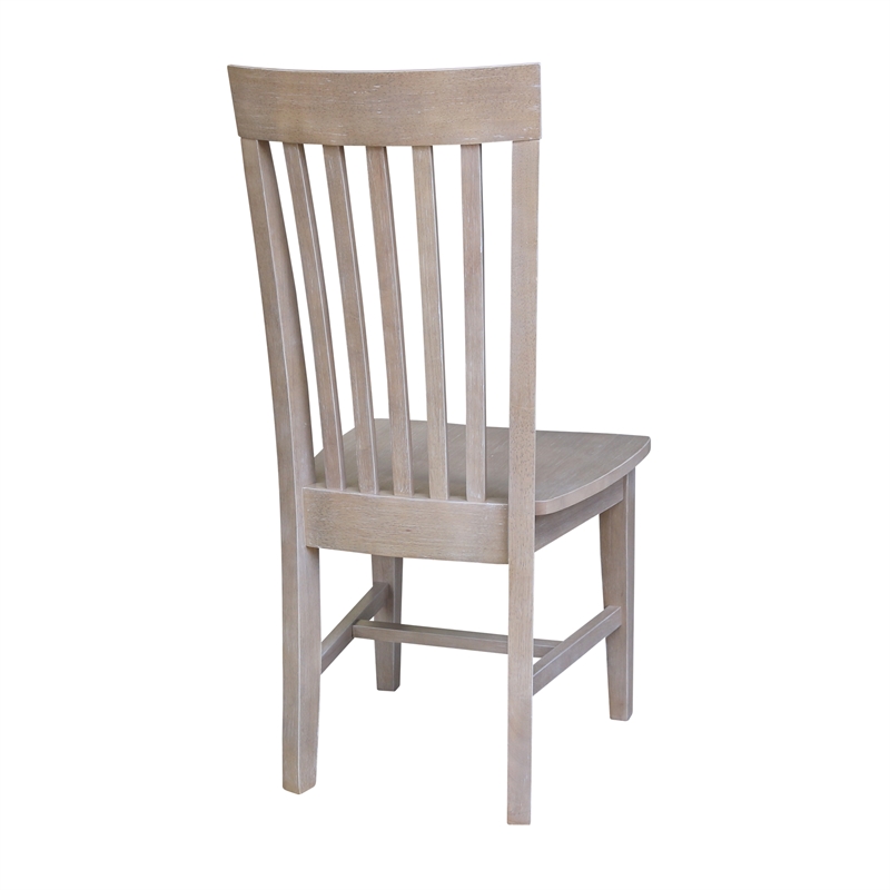 International Concepts Cosmo Solid Wood Dining Chair in Gray Taupe (Set of 2)