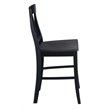 International Concepts Cosmo Solid Wood Counter Height Stool in Coal