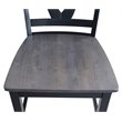 International Concepts Cosmo Solid Wood Counter Height Stool in Coal