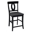 International Concepts Cosmo Solid Wood Counter Height Stool in Coal