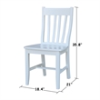 International Concepts Solid Wood Dining Chair in White (Set of 2)