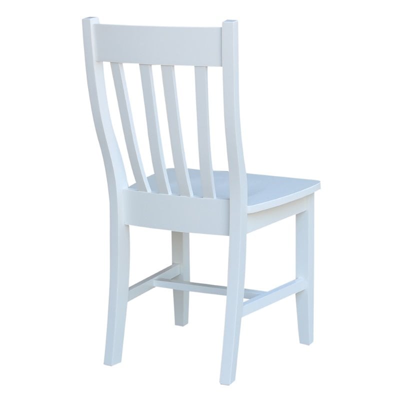 International Concepts Solid Wood Dining Chair in White (Set of 2)