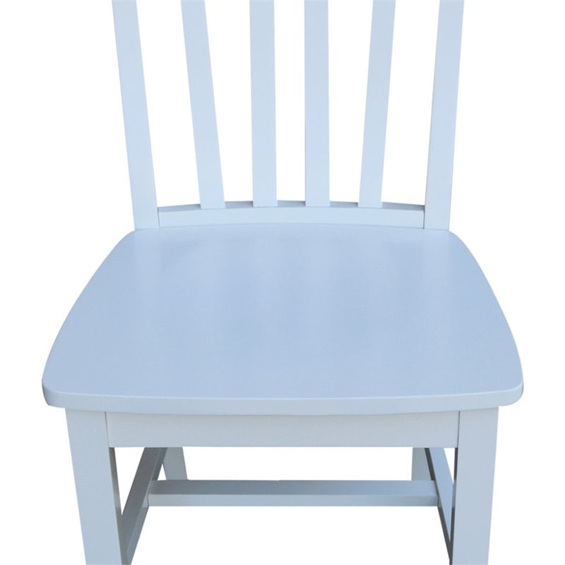 International Concepts Solid Wood Dining Chair in White (Set of 2)