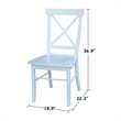 International Concepts X-Back Dining Chair in White (Set of 2)