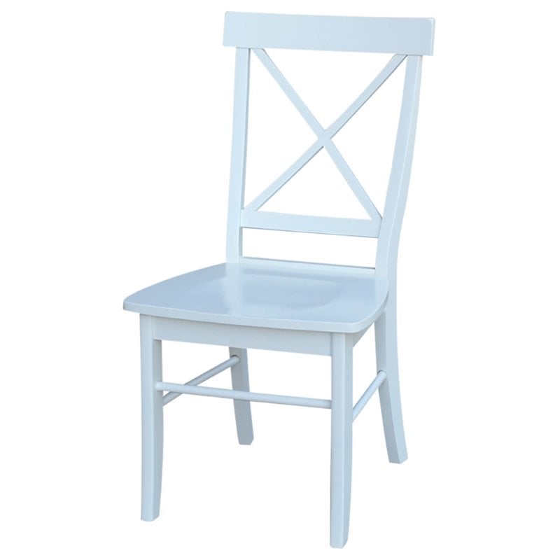 International Concepts X-Back Dining Chair in White (Set of 2)