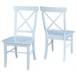 International Concepts X-Back Dining Chair in White (Set of 2)
