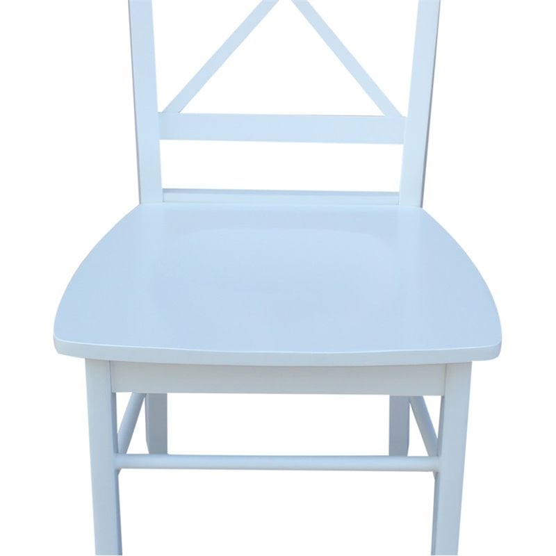 International Concepts X-Back Dining Chair in White (Set of 2)