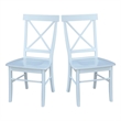 International Concepts X-Back Dining Chair in White (Set of 2)