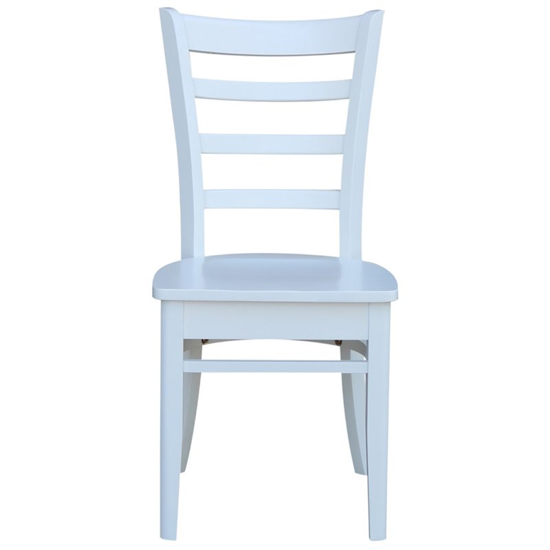 International Concepts Emily Side Dining Chair in White (Set of 2)