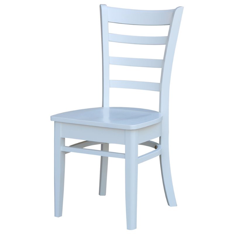 International Concepts Emily Side Dining Chair in White (Set of 2)