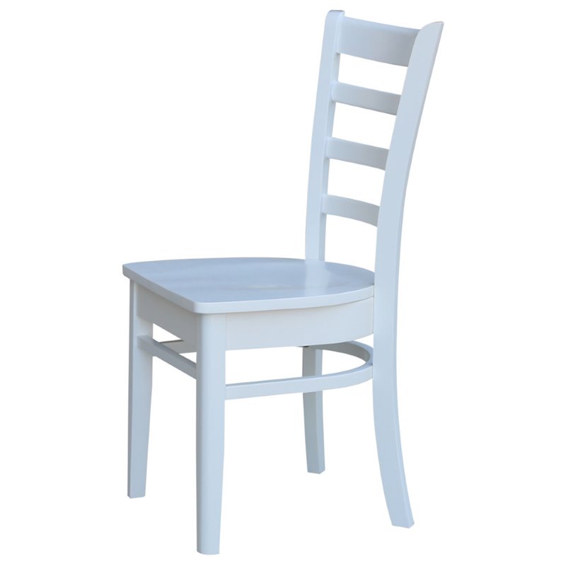 International Concepts Emily Side Dining Chair in White (Set of 2)