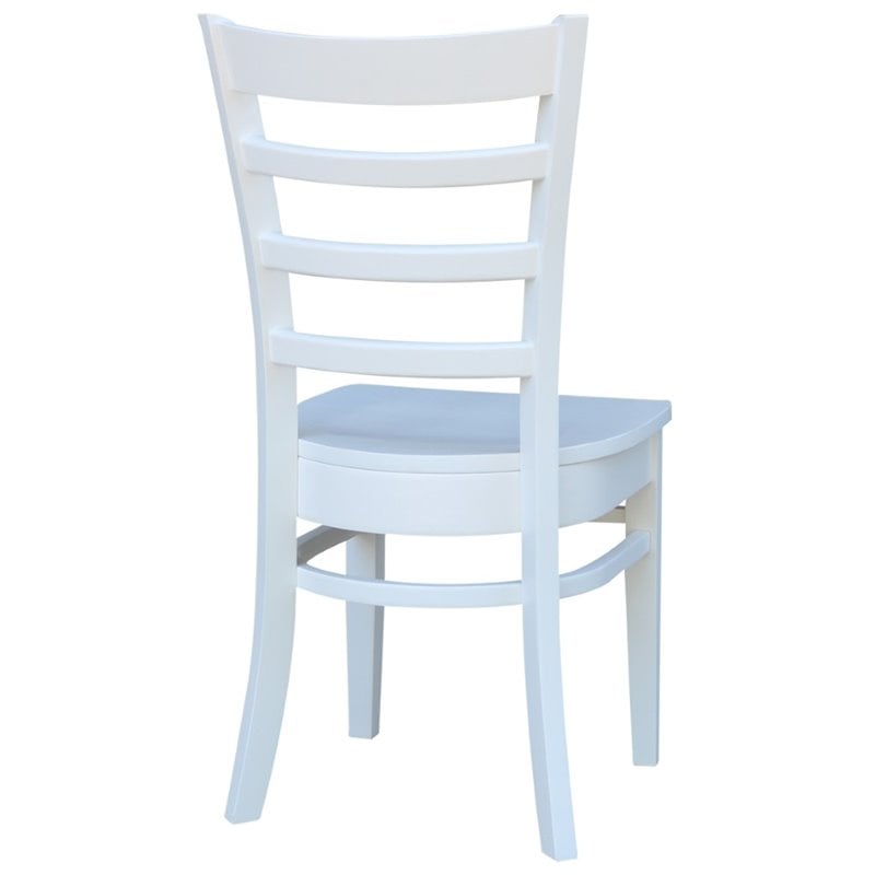 International Concepts Emily Side Dining Chair in White (Set of 2)