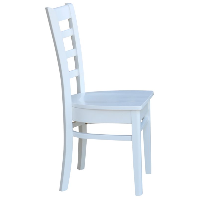 International Concepts Emily Side Dining Chair in White (Set of 2)
