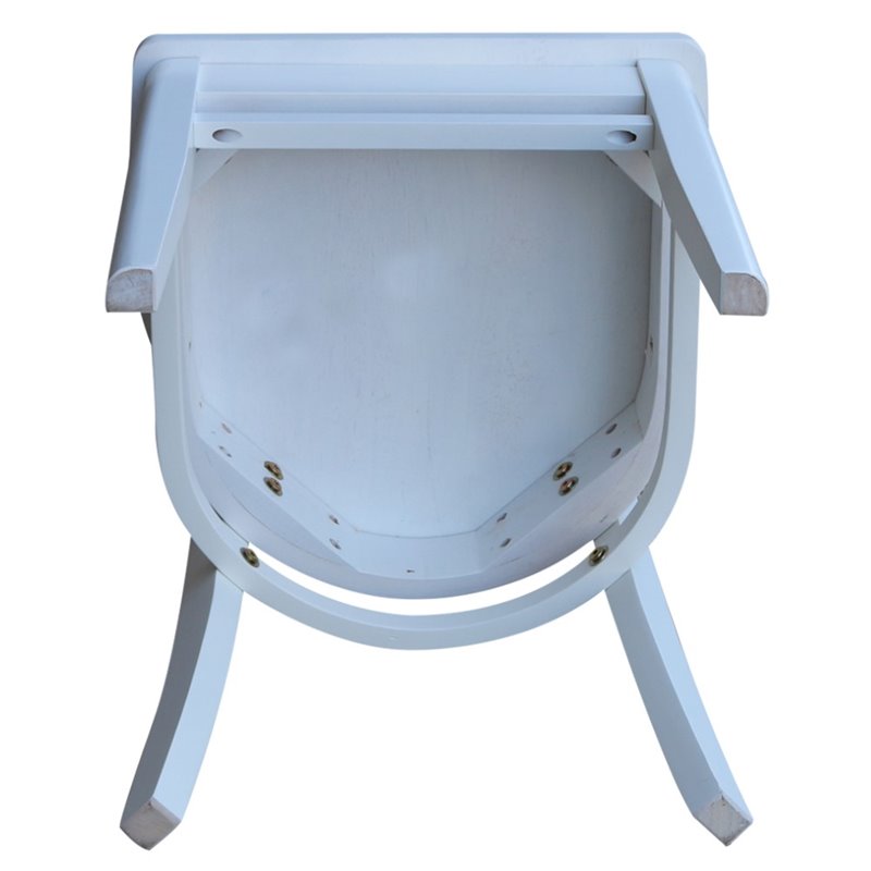 International Concepts Emily Side Dining Chair in White (Set of 2)