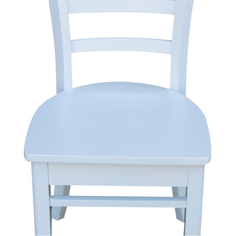 International Concepts Emily Side Dining Chair in White (Set of 2)