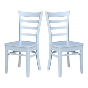 International Concepts Emily Side Dining Chair in White (Set of 2)