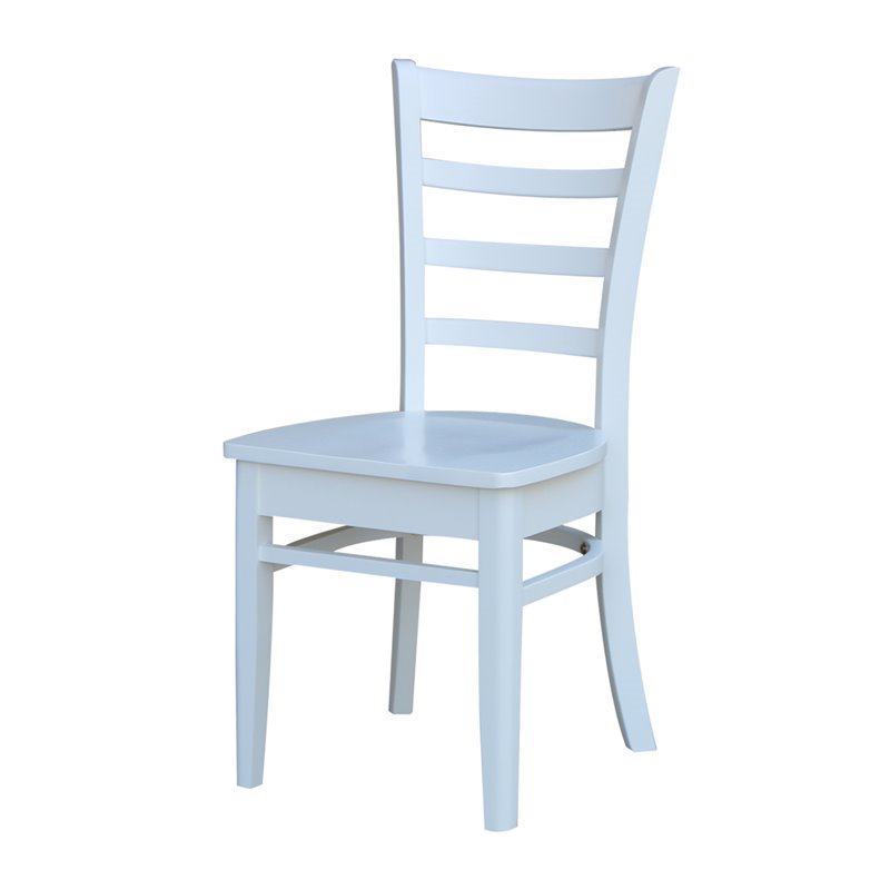 International Concepts Emily Side Dining Chair in White (Set of 2)