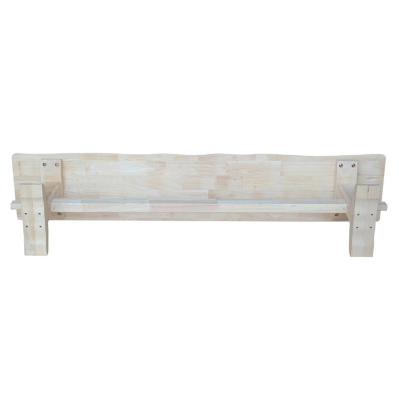 International Concepts Live Edge Unfinished Trestle Bench