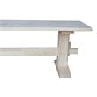 International Concepts Live Edge Unfinished Trestle Bench