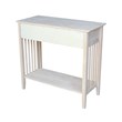 International Concepts Unfinished Wood Mission Styled Console