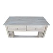 International Concepts Unfinished Wood Mission Styled Console