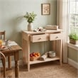 International Concepts Unfinished Wood Mission Styled Console
