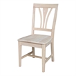 International Concepts Solid Wood Fanback Dining Chairs in Unfinshed ( Set of 2)