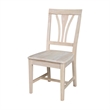 International Concepts Solid Wood Fanback Dining Chairs in Unfinshed ( Set of 2)