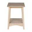 International Concepts Whitewood Bomby Tall Unfinished End Table