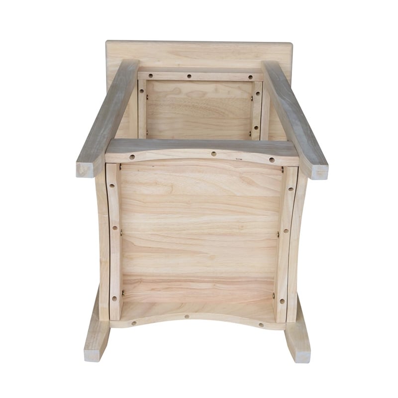 International Concepts Whitewood Bomby Tall Unfinished End Table