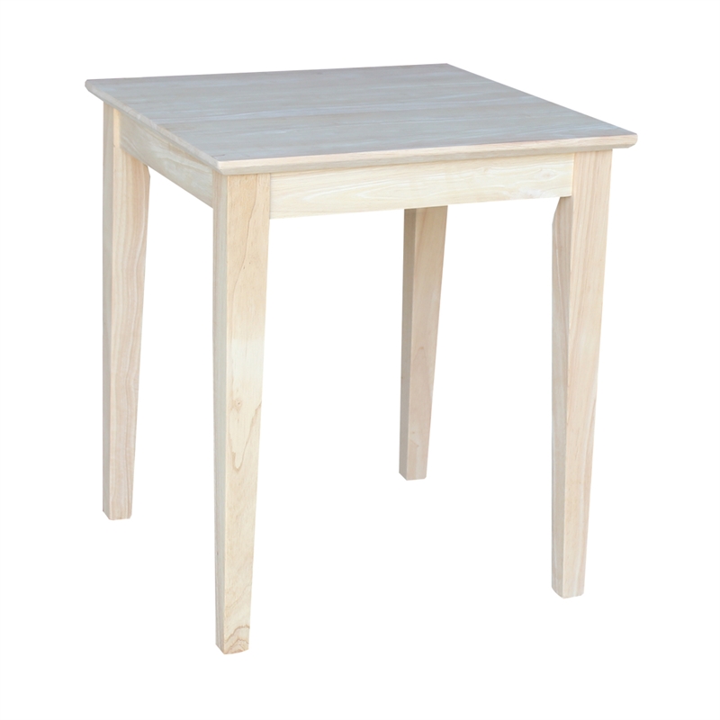 International Concepts Whitewood Tall Shaker Unfinished End Table