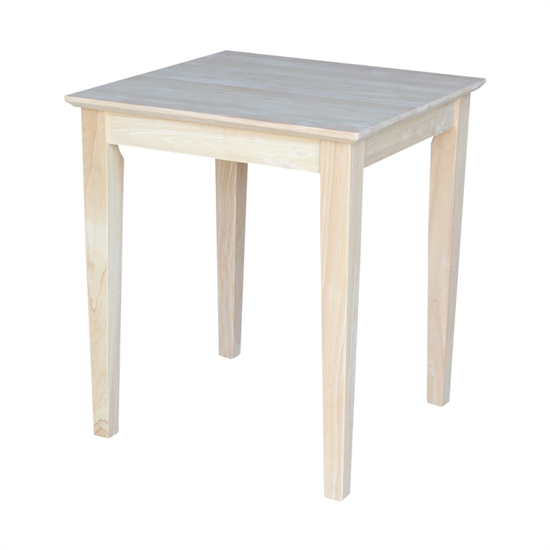 International Concepts Whitewood Tall Shaker Unfinished End Table